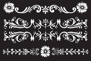 Fototapeta premium Laser Cut Botanical Stencil Bundle
