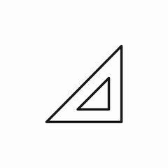 drafting triangle ruler icon sign vector