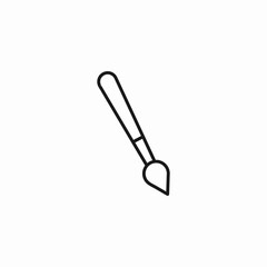 slanted paint brush icon sign vector