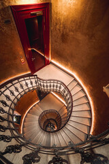 Fototapeta premium Budapest Hungary 21072025 The Spiral Staircases of Budapest