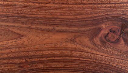 Close-up view of rich, dark wood grain exhibiting intricate patterns and natural wood knots.
