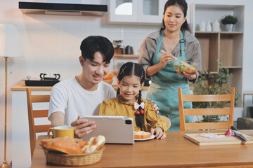Family spends their free time together