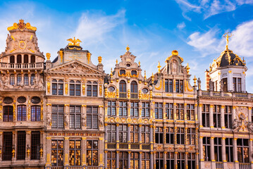 Fototapeta premium Grand Place in Brussels city, Belgium, famous landmark