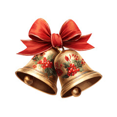 christmas bells isolated on white background