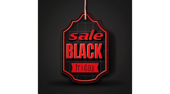 Black friday-style logo on a balck background