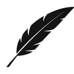 Fototapeta premium Black quill pen feather writing instrument vector