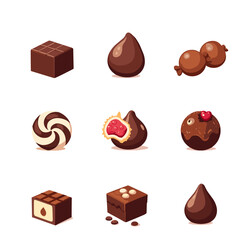 vector illustration of chocolate candies