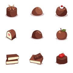vector illustration of chocolate cake