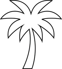 unique palm tree silhouette outline