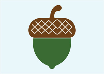 Brown acorn Vector design