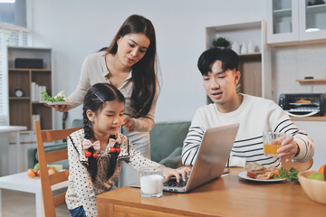 Family spends their free time together