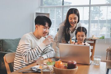 Family spends their free time together