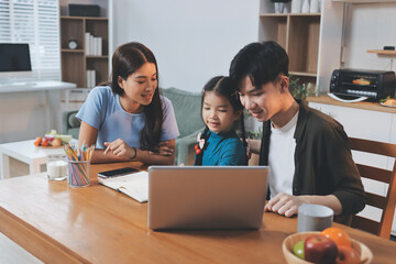 Family spends their free time together