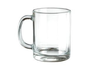 Clear Glass Coffee Mug with Handle on Black Background transparent, Isolated, Png Transparent Background