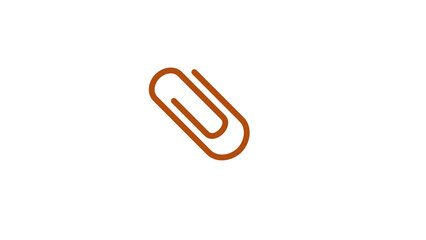 Simple Paper Clip Vector Icon