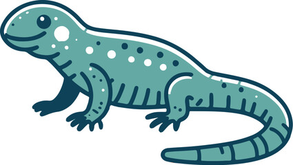 Flat lizard icon