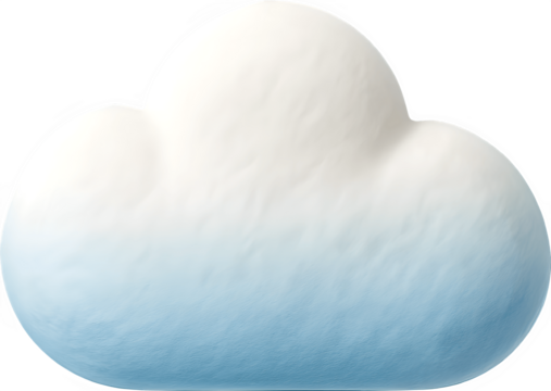 3D펠트구름아이콘디자인