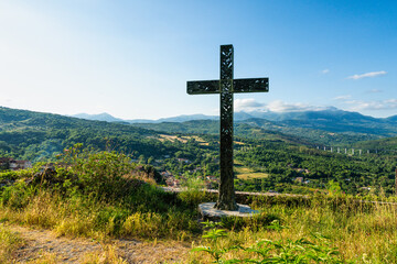 Ruins of the medieval village of San Severino da Centola. Near Palinuro, Cilento, Campania, Italy.