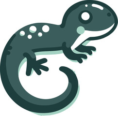 Flat lizard icon