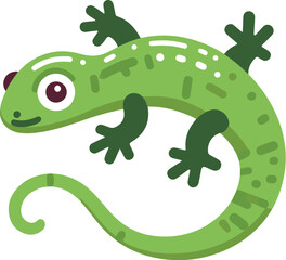 Obraz premium Flat lizard vector illustration