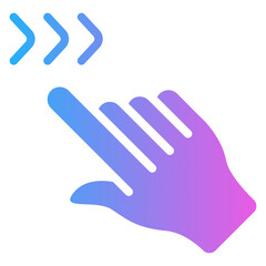 Obraz premium swipe gradient fill icon