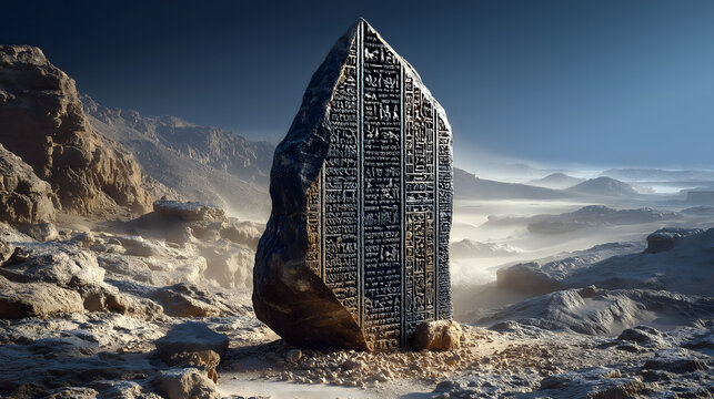 Mesopotamian Myth・Gilgamesh's Decaying Stele | Immortality Stele Crumbling in Sandstorm, Elixir Ashes, Uruk's Fall Projection, Cuneiform Sapling
