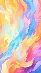 Abstract Colorful Flames: A Vibrant Digital Artwork