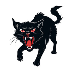 Obraz premium black and white cat
