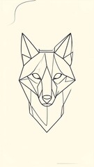 Fototapeta premium Geometric fox head drawing (1)