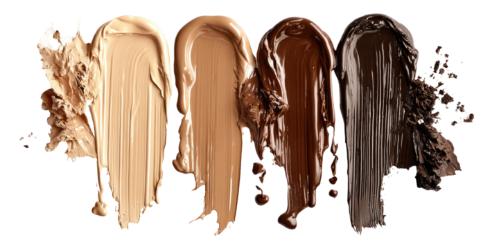 Foundation swatches in various shades (1)