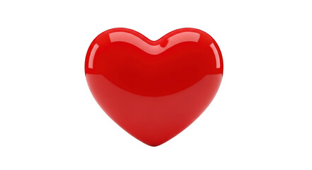 Fototapeta premium Shiny red heart isolated on transparent background transparent background