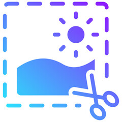 crop gradient fill icon