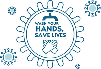 Global Handwashing Day Typography Art. October 15 Handwashing Awareness Design. Clean Hands Save Lives Typography Poster. Hand Hygiene Awareness Lettering Concept. World Handwashing Day Typography