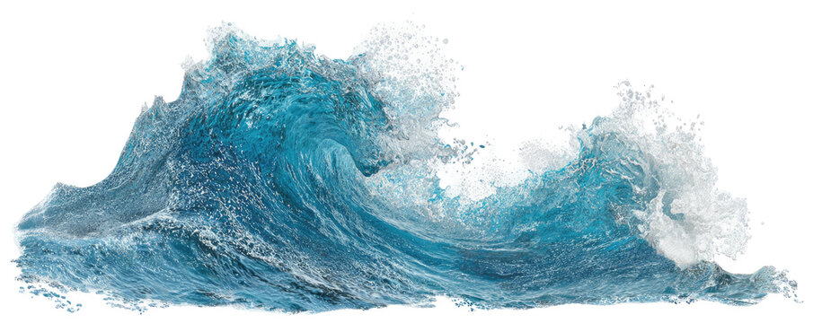 Powerful ocean wave surging forward
