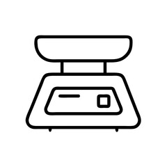 Digital kitchen scale in minimalist design with clear display  