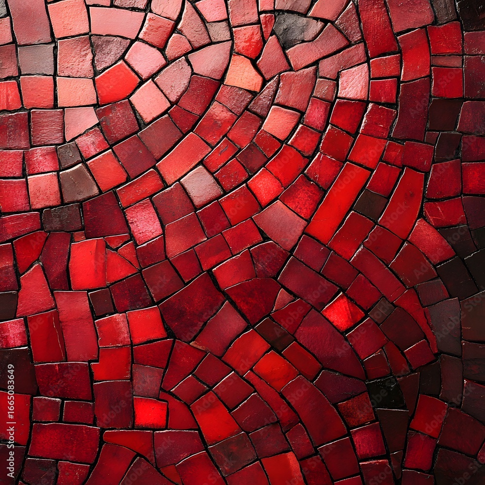 Aufkleber an abstract background showing a pattern of red futuristic grid
