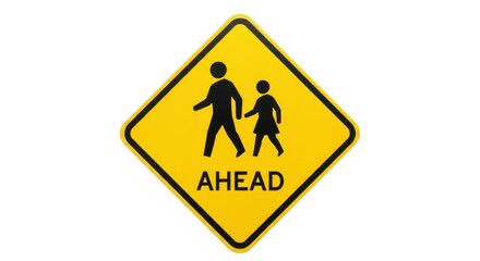 Children crossing sign isolated on transparent background transparent background