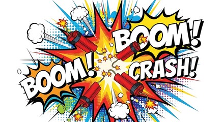 Obraz premium Exploding comic book style graphic