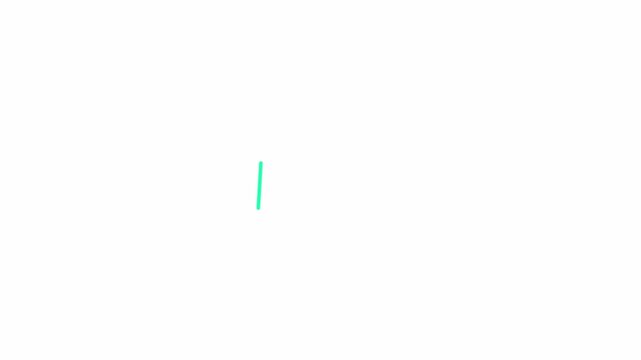 Following animation in white background