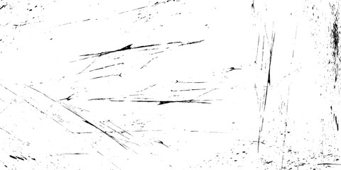 Black and white grunge scratched surface texture with distressed abstract patterns, rough artistic design, vintage worn effect background.