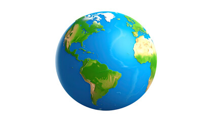 A vibrant representation of the world globe, showcasing continents and oceans with a stylized and artistic rendering against a dark backdrop.