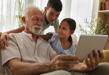 Family bonding moments in cozy living room