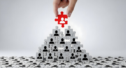 Teamwork Puzzle Piece Success Leadership Human Resources Management Strategy