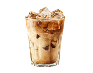 Iced coffee drink in a glass (5)