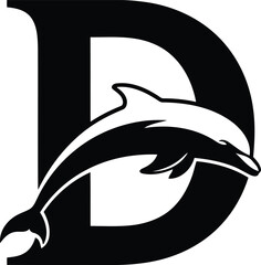 silhouette of a dolphin