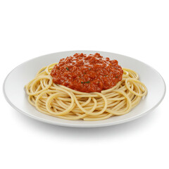 Italian Pasta Dish Isolated On Clean White Background