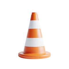 Orange traffic cone with white stripes (8)