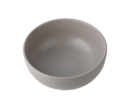 Grey Ceramic Stoneware black Speckled bowl on transparent png