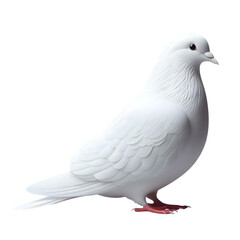 Fototapeta premium Elegant white pigeon isolated .symbol of peace and purity.