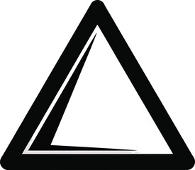 Minimalist Warning Symbol  Modern Hand Drawn Triangle with Exclamation for Safety UI, Manuals, Infographics, UX Alert, and Caution Signage
